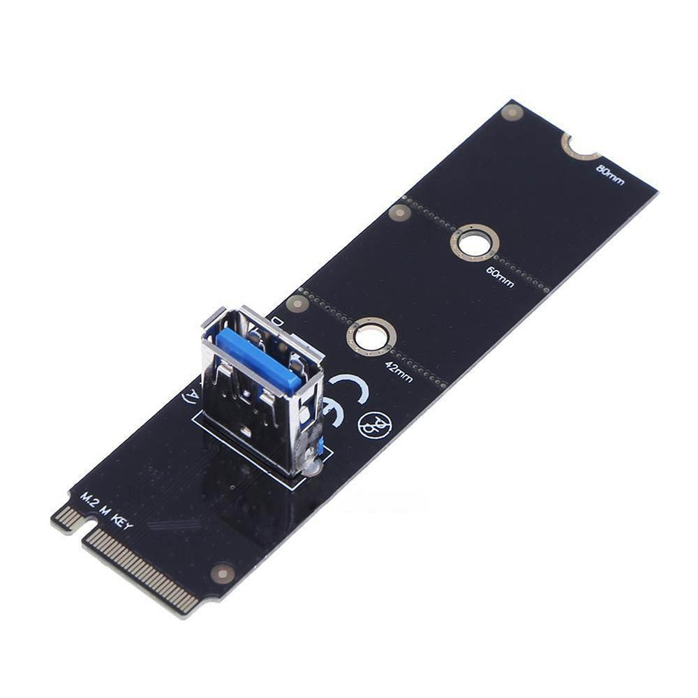 M.2 M CHIAVE NGFF A USB 3.0 Adapter Scheda per BTC Mining PCI-E X16 Convertitore Z 