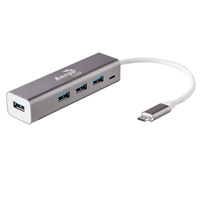 AeroCool Alfa USB Type-C 4-Port USB 3.0 Hub with Micro USB Input