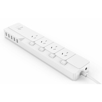 Aerocool ASA SA4A5U2 PowerStrip w/ 4 individual power switches AC Outlet and 5 USB Charging Ports