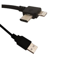 BOOC 3 in 1 Charging cable Type C Micro USB Lightning 1M