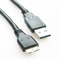BOOC USB 3.0 USB-A (Male) to USB Micro-USB (Male) Cable - 1m, Black