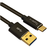 BOOC USB 3.1 (GEN 2) USB-C (Male) to USB-A (Male) Cable - 1m, Black