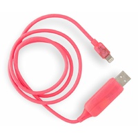 Visible Flowing USB Lightning Charging Cable - Pink