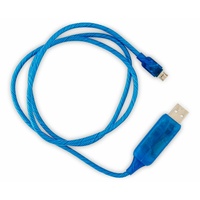 Visible Flowing Micro USB Charging Cable - Blue