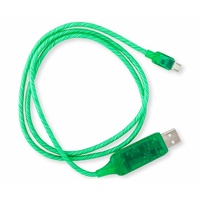 Visible Flowing Micro USB Charging Cable - Green