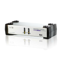 Aten 2 Port USB Dual-View VGA KVMP Switch with Audio and USB 1.1 Hub - Cables Included