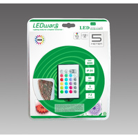 LEDware LED Flex Ribbon Strip Kit 12V 5m RGB LED/m Inc. Power Adapter & Remote