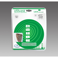 LEDware LED Flex Ribbon Strip Kit 12V 5m White 30 LED/m Inc. Power Adapter