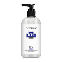 GOTDYA 300ml 75% Alcohol Antibacterial Hand Sanitizer Gel Kills 99.9% Germs Rinse-Free Pump Bottle