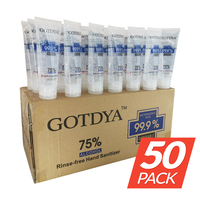 GOTDYA 80ml 75% Alcohol Antibacterial Hand Sanitizer - 50 Pack carton