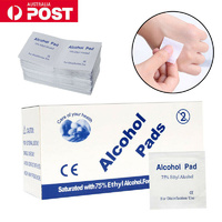 BOOC 100pc Alcohol Pads/Wipes, 75% Ethyl Alcohol