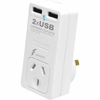 Surge Protected Power Adapter with 2 USB Charging Ports