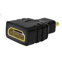 Promate 'ProLink.H3' 24K Gold Plated HDMI Female to Micro-HDMI Adapter,  Supports Full HD -black