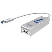 Unitek USB3.0 3-Port Hub + KM Swap & File Transfer Function OTG Adapter