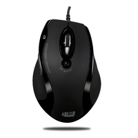 Adesso Wired USB Desktop Optical Mouse, iMouse G2, 6-Button, 800-2400DPI, Right-Handed, Colour: Black